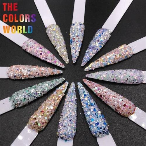 TCT-542 Chunky Nail Glitter Nail Art Decoration Brillo grueso 네일 아트 Body Art Handwork DIY arte de uñas TumblerCrafts Accessories