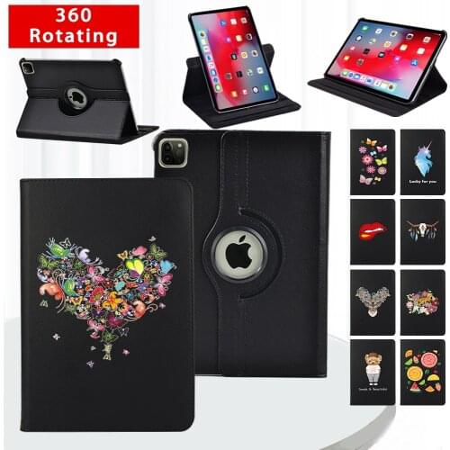 PU Leather Magnetic Smart Cover For Apple IPad Pro 9.7"/Pro 10.5"/Pro 11" 2018/2020 360 Degrees Rotating Tablet Case + Stylus