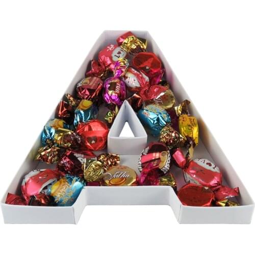 8.18inch Sweet Candy Cherry Gummy Jelly Bean Packaging Chololate Strawberry Fillable Box Parche Shaped Cardboard Letter