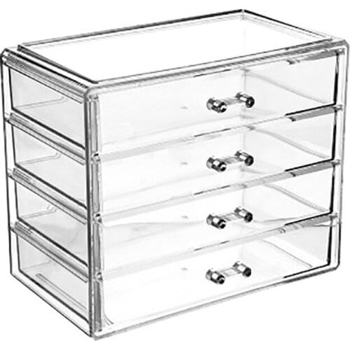 Multiple Styles Drawer Makeup Organizer Cosmetics Storage Box Transparent Plastic Box Lipstick Jewelry Display Stand WF1021