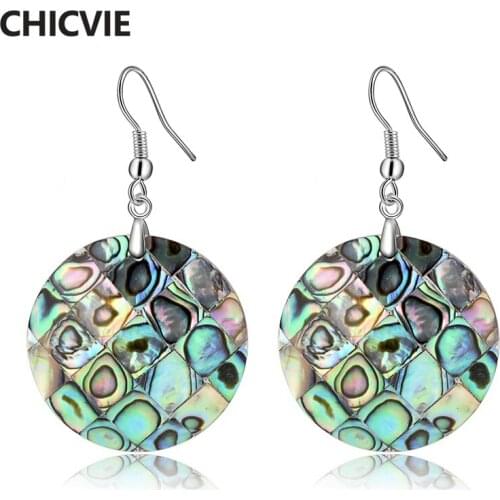 CHICVIE Custom Retro Style Round Charm Earrings For Women Simple Handmade Personalized Jewelry Splice Women Earring SER170052