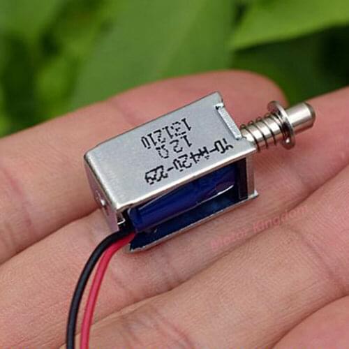 0420 Mini DC 6V-12V suction solenoid frame type spring return cabinet lock electronic lock