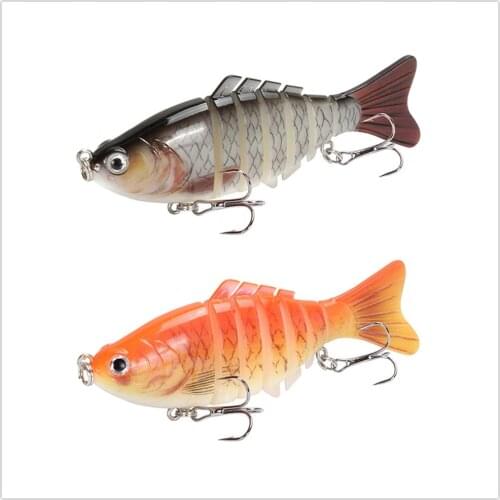 1PCS Lifelike Sinking Multi-Section Minnow Fishing Lure 15g/10cm Artificial 7 Segment Bionic CrankBait Wobblers forJig Hard Bait