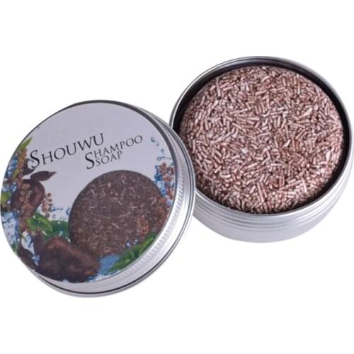 1PC Polygonum Essence Hair Darkening Shampoo Soap Natural Organic Mild Formula Hair Shampoo Gray Hair Reverse Anti Loss HairCare