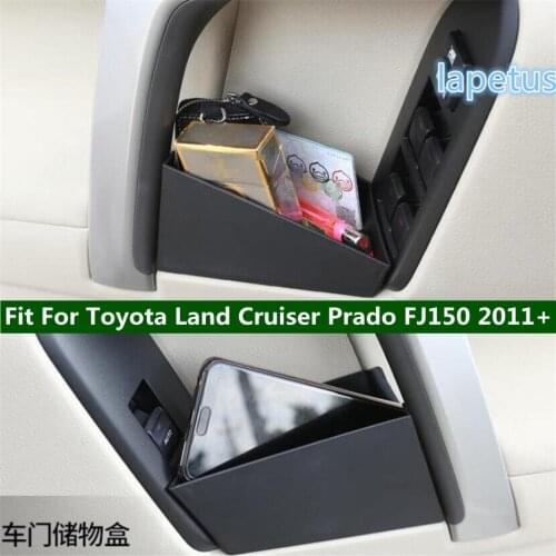 Lapetus Front Door Handle Armrest Container Holder Tray Storage Box 2PCS Fit For Toyota Land Cruiser Prado FJ150 2011 - 2020