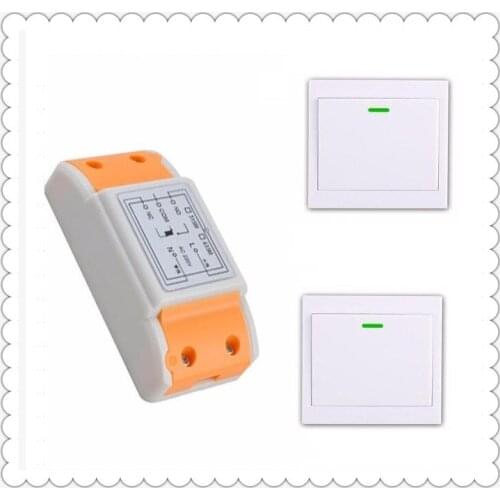 2017 New 220 v 1 ch remote control switch 1 * receiver + 2 * wall transmitter new can paste the wall Smart home