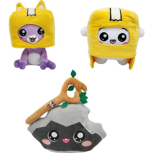 2021 Lankybox Plush 1 PCS Lankybox Removable Cartoon Robot Soft Toy Plush Childrens Gift Turned Into A Doll Girl Bed Pillow