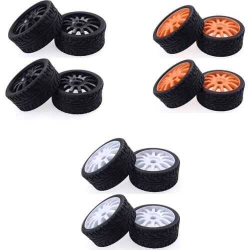 4PCS 1/8 RC Car Rubber Tyres Plastic Wheels for Redcat Team Losi VRX HPI Kyosho HSP Carson Hobao 1/8 Buggy /On-Road Car