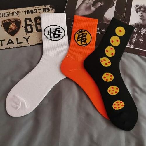 AB Orange Adult Mid Calf Crew Cotton Street Fashion Socks Comprehend Grasp Understand Buddhist Mood Zen Chan Zero Dice Anime Sox