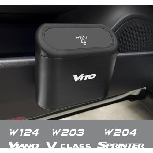 Car Trash Can Clamshell Trash Bin For Mercedes W124 W203 W204 VITO Sprinter Viano V-Class R-Class Auto Interior Accessories
