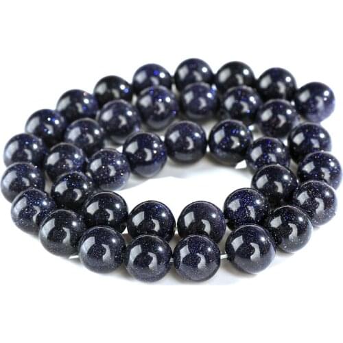 MINHIN Natural Stone Beads for Jewelry Making 4-12mm Tiger Eye Stone Gold SandStone Lapis Lazuli Turquoises Loose Beads Diy Bead