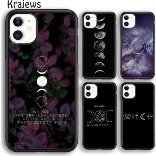 Krajews Witchcraft Witch Moon Phone Case Cover For iPhone 5s 6s 7 8 plus X XR XS 11 12 pro max Samsung Galaxy S8 S9 S10 Plus