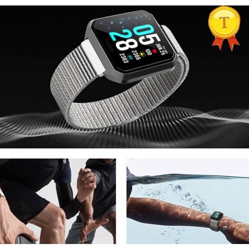 Color screen big screen waterproof smart watch heart rate monitoring fine steel straps Support GPS fitness tracker smartwatch
