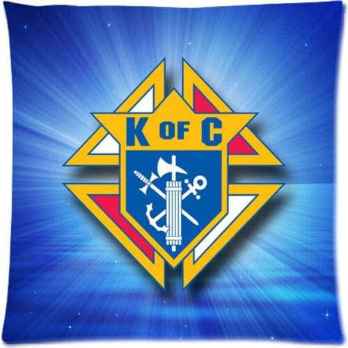Soft Polyester Square Pillow Case Sofa Cushion Cover For Car Chair Knights of Columbus Cushion Case 45x45cm Without Stuffing
