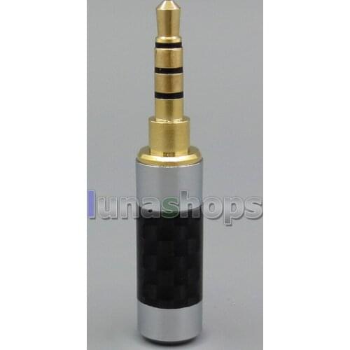 LN005210 Oyaide Straigt 3.5mm 4 poles Gold Male stereo phono Carbon Shell DIY Solder Adapter