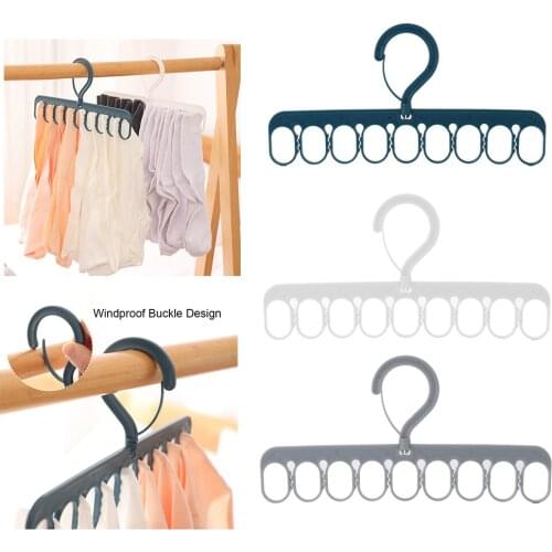 Multifunctional Anti-Slip Socks Hanger Drying Rack Clothespin Trouser Skirt Clip Garment Clothes Hanger Trousers Rack Clip