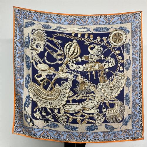 Mulberry-Silk Scarf Large Square Silk Foulard Satin Hand Rolled Silk Scarf Shawl