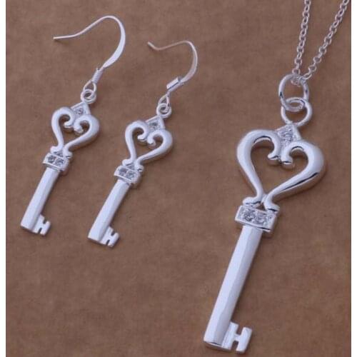 Wholesale High quality silver plated Fashion jewelry earrings necklace WT-331