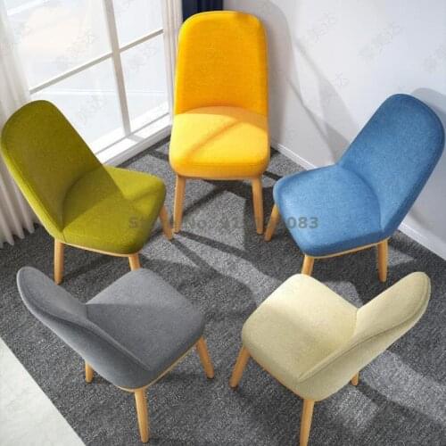 Simple modern light luxury dining table chair home Nordic net red bedroom makeup stool backrest computer desk chair