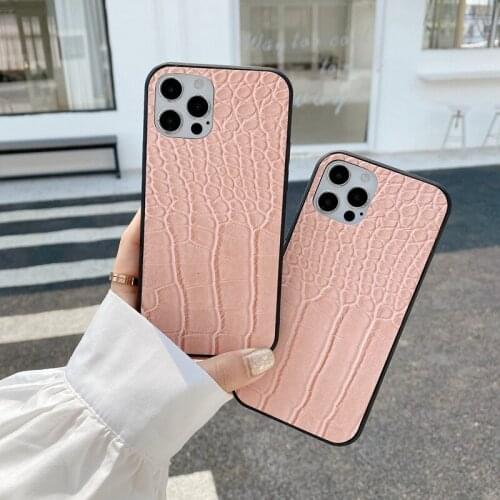 For iPhone 12 11 Pro Max 12mini XS Max XR X 8 7 6 6s Plus Luxury Crocodile Pattern Phone Case Soft Silicone Shockproof Cover