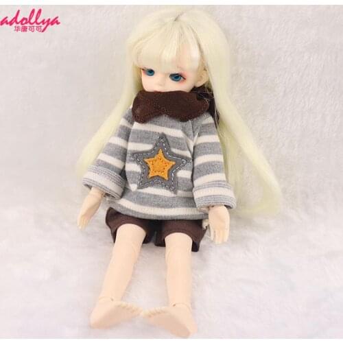 Adollya Cute Clothes For Doll Accessories Sweater Suit For Dolls Clothes 1/6 BJD Toy For Girl Contain Shorts Scarf Clothing Bjd