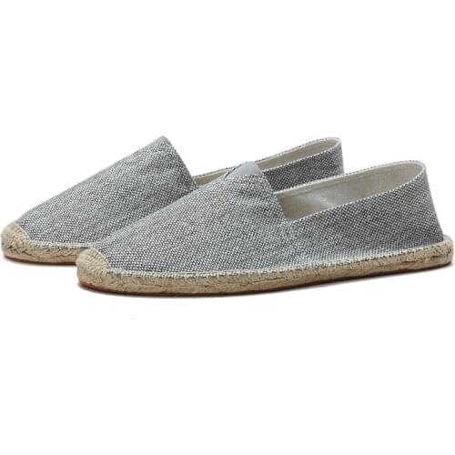 Dwayne Men and Woman Fisherman Shoes Brand New Large Size 35-45 Breathable Flat Canvas Flat Shoes Solid Soft Leather Linen Shoes