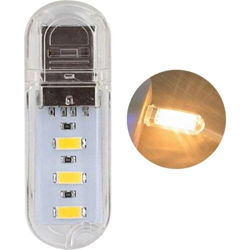 USB Lamp Book Lights 3LED 8LED light 3000K 7000K 3 Beads USB Night Light for Computer Laptop White/Warm Light USB Night Lamp