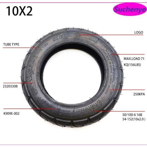 10 inch 10x2 50-100-6 Outer Tyre Thickened Pneumatic Tire for Self Smart Balancing Electric Scooter
