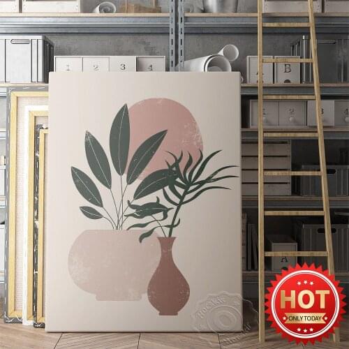 Nordic Simplicity Style Vintage Vase Art Poster, Morandi Colour Scheme Art Prints, Living Room Backgroud Wall Home Decor Mural