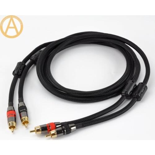 Hifi RCA Cable Quality RCA Audio AV Cable 4N OFC RCA Interconnect Cable Amplifier Preamplifier DAC Low Noise