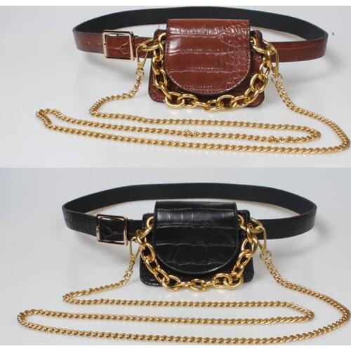 Deepeel 1p 2.2*104cm Women Vintage Snakeskin Pattern Female Cummerbunds Metal Chain Leather Patchwork Waist Bag Adjustable Belt