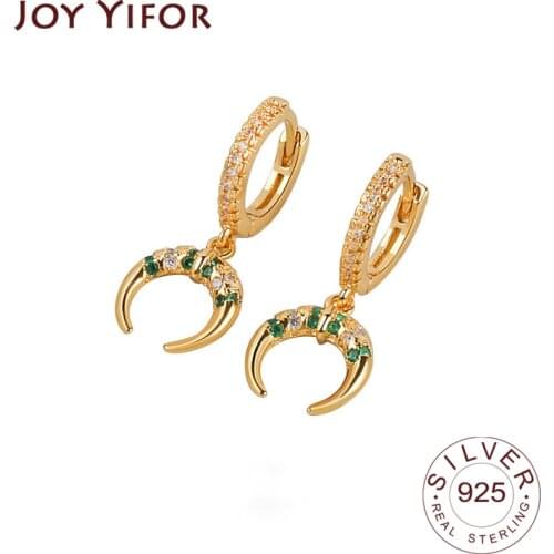 925 Sterling Silver Earrings Charm Women Trendy Jewelry Vintage Simple Retro Party Accessories Gifts Zircon CZ Oval Gold Earring