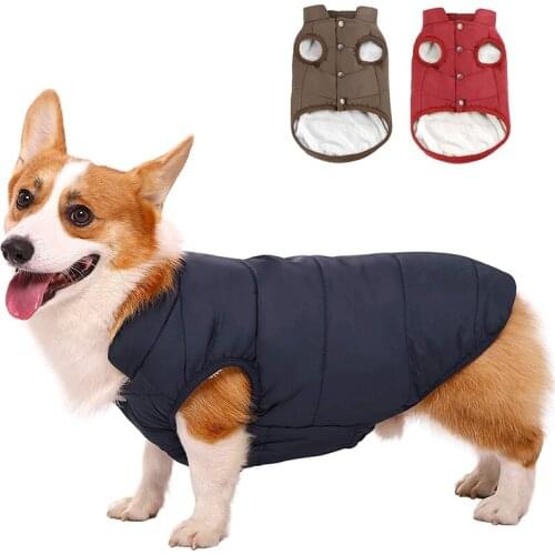 Winter Warm Dog Coat for Medium Large Dogs Windproof Pet Clothes Thick Fleece Lining Dog Jacket Vest French Bulldogs Dog Costume