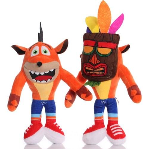26 cm kawaii cartoon game surrounding plush doll Crash Bandicoots wolf plush animal doll childrens toy gift
