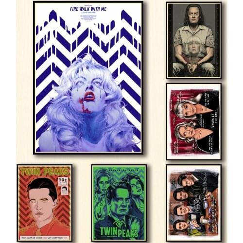 37 Designs Twin Peaks Whitepaper Poster Tv Show Art Painting Funny Fancy Wall Sticker for Coffee House Bar 1