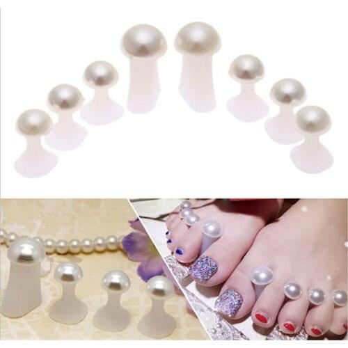 8PCS/Set Nail Art Tools Silicone Toe Separator Foot Pads For Home And Salon Application Pedicure DIY Design Manicure Accessory