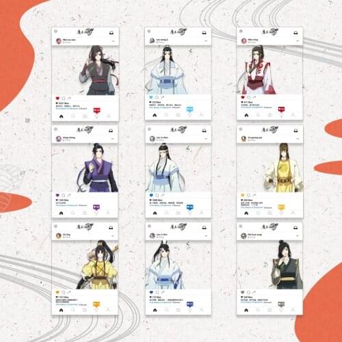 Anime Transparent IG Card Acrylic Pendant Keychain Toy Mo Dao Zu Shi MDZS Heaven Officials Blessing Bag Pendant Gift