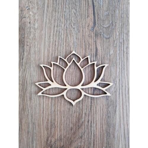 Lotus Flower Wooden Shape Laser Cut Wall Art Home Decor Craft Making gift Water Harmoniser Spiritual