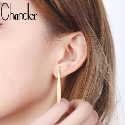 Chandler Bohemia Long Big Leaf Earrings For Women Geometry Piercing Ear Dangle Geometry Jewelry Boucle D'oreille Femme Bijoux