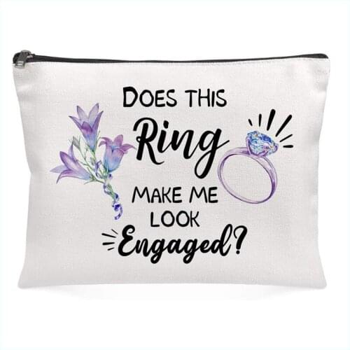 Does this Ring make me look Engaged bag Miss to Mrs fiancee Wedding engagement Proposal Bridal Shower Bride to be Gift present