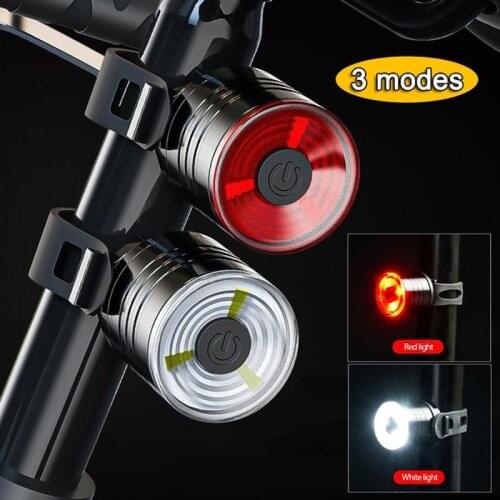 Bike MTB Light USB Rechargeable LED Cycling Helmet Headlight Waterproof Bicycle Headlight Rear Taillight Lamp Flashlight