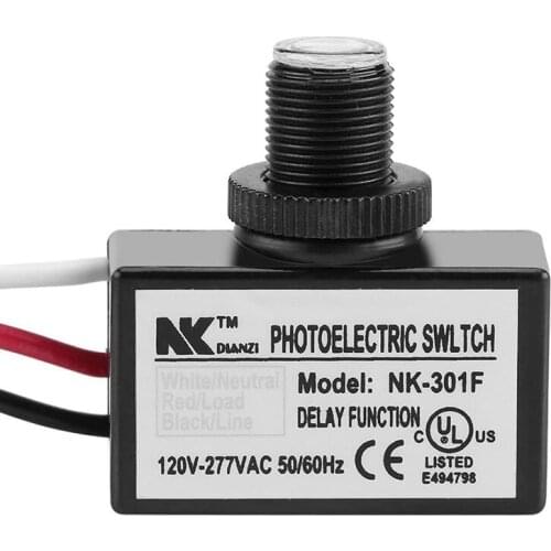 Photocell Switch NK-301F 120-277V Dusk to Dawn Sensor Photoelectric Switch Light Photocell Sensor Lighting Switch