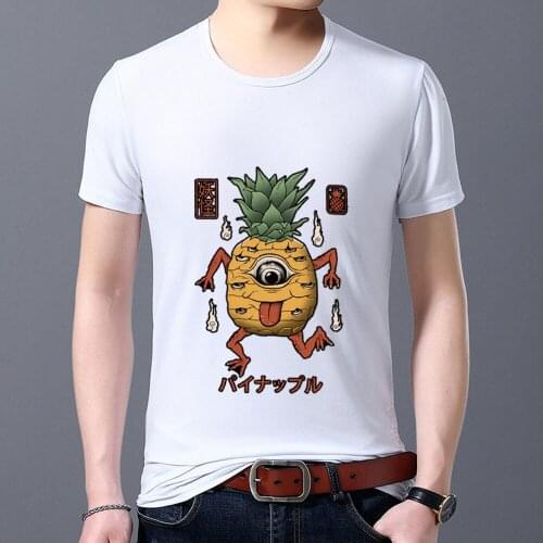 Summer Man T-shirt White Classic Male Tees Size S-5XL Fashion Cute Funny Monster Pattern Series O-neck Mens Short Sleeve Tops