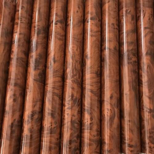 Gloss Wood Self Adhesive Decorative Film Furniture Wood Grain Tactile Sensation Surfaces Easy to Clean Sticker Wrap
