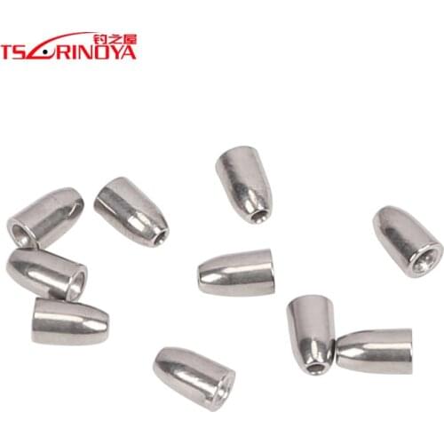 TSURINOYA Fishing Weight 1.7g/3.5g/5.25g/7g Bullet Shape Gravity Tungsten Steel Sinker Bait For Texas Rig Tackle Pesca Acesories