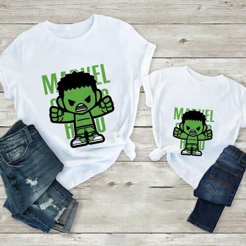 2021 Family Tshirts Fashion Mommy And Me Clothes Baby Boy Girl Clothes Hero Hulk Fashion Family Look Boys Mom Mother Clothes