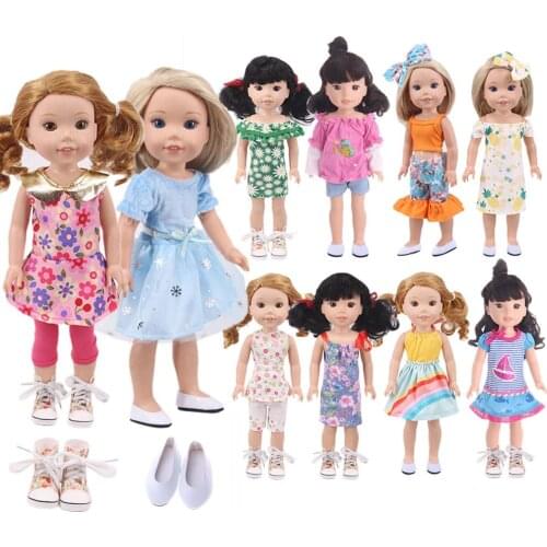 Doll Various Clothes Dress Shoes Boots 5 Cm Canvas Shoes Boots For 14.5 Inch Nancy Wellie Wisher American Doll Generation Girl