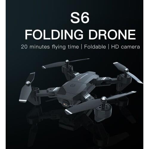 Remove Control Drone Toy S6 Folding Airplane Dual Camera Professionele 2.46G HD 1080p 4K Camera Wifi Quadcopter Gift For Adults