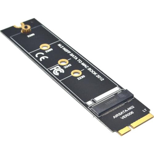 M.2 NGFF SATA SSD Converter Adapter Card For 2012 MacBook Air A1465 A1466 High Quality and Durable Adapter