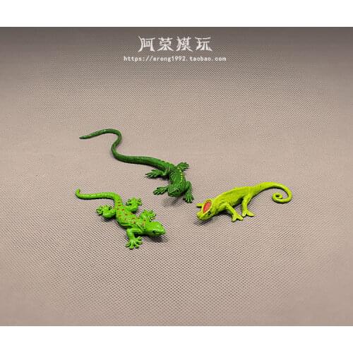 Wild Animal Miniature Model Lizard Chameleon Green Iguana Fairy Garden Accessories Moss Ornament Action Figures Figurine Toys